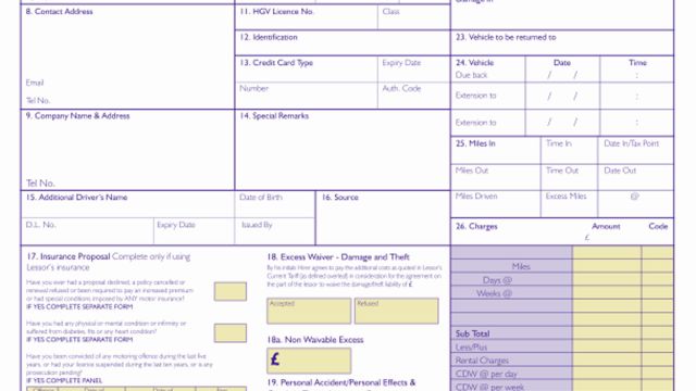 Rental Agreement Forms