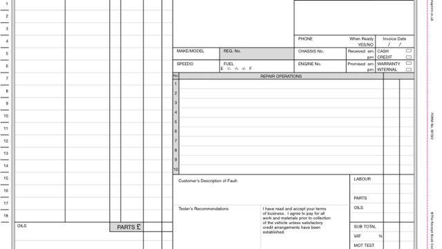 Service Repair Invoices